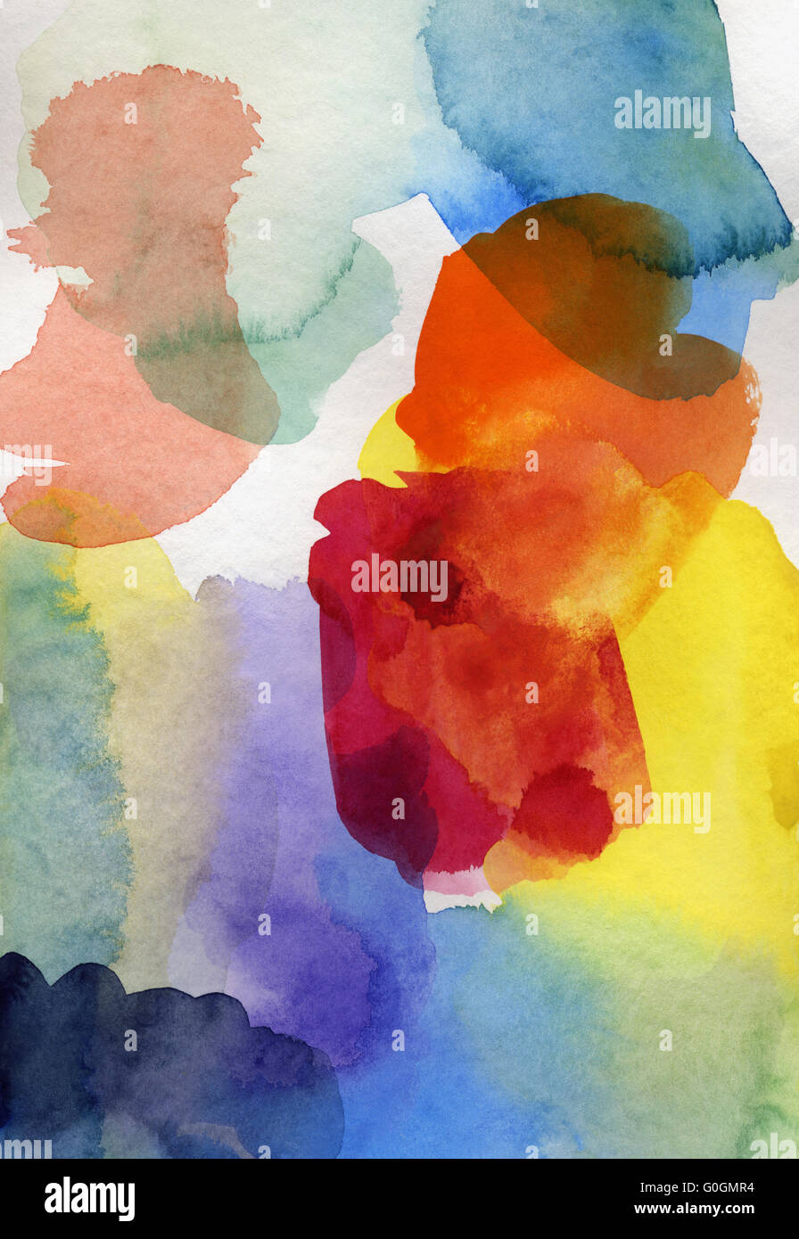 Aquarelle sur papier textures abstraites Banque D'Images Aquarelle sur papier textures abstraites Banque D'Images
