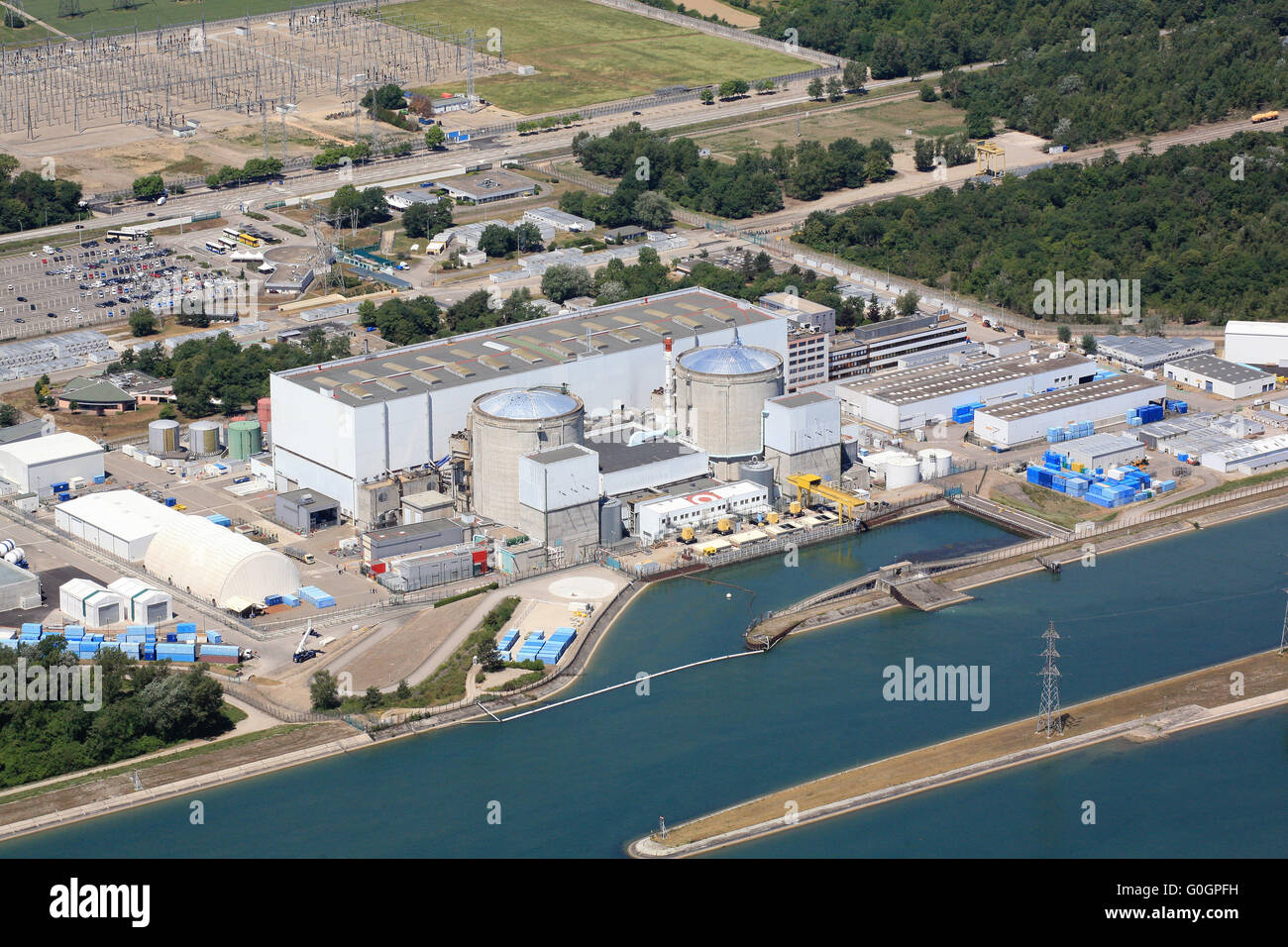 Fessenheim centrale nucléaire en France Banque D'Images