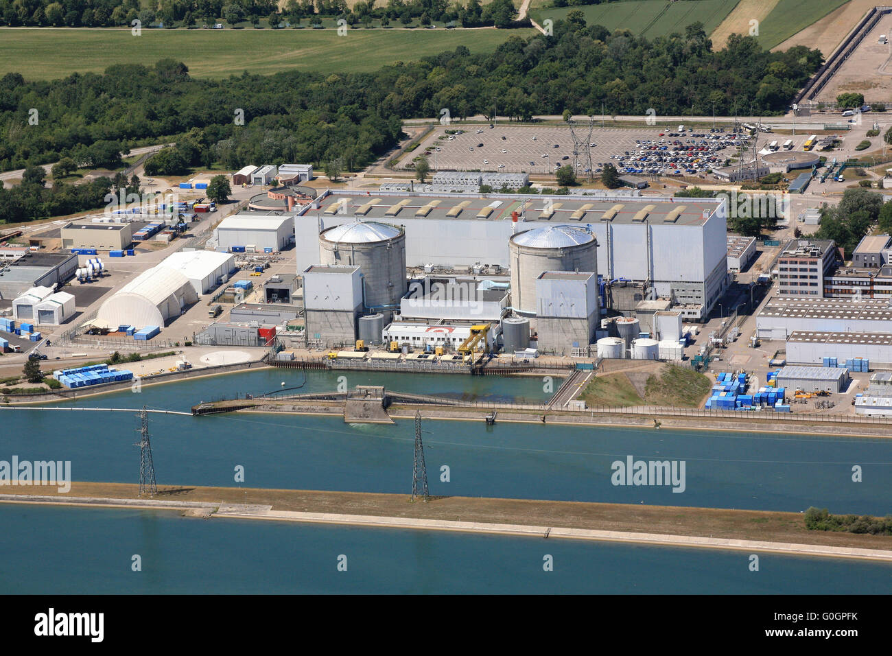 Fessenheim centrale nucléaire en France Banque D'Images