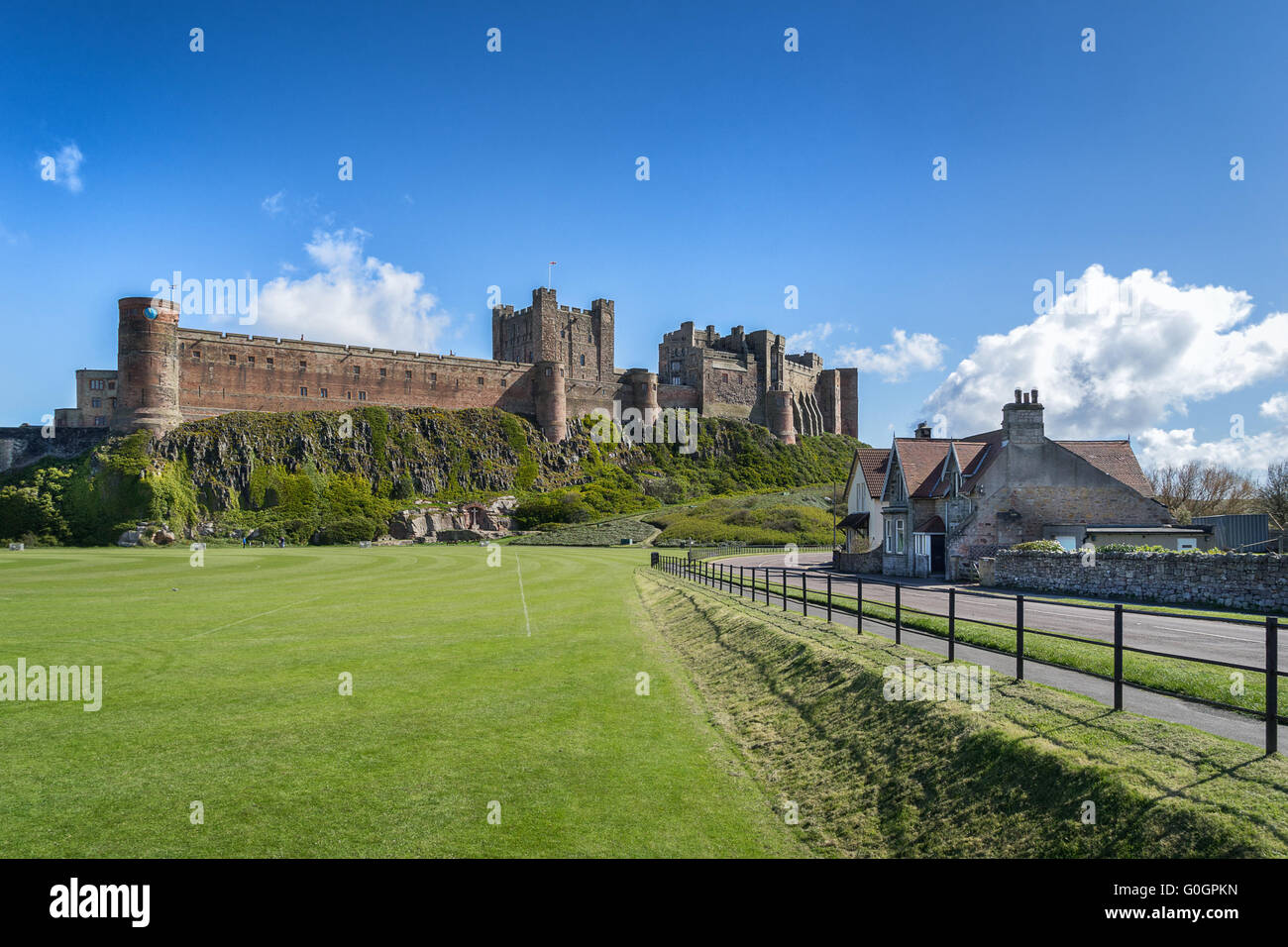 Château de Bamburgh Northumberland dans Banque D'Images