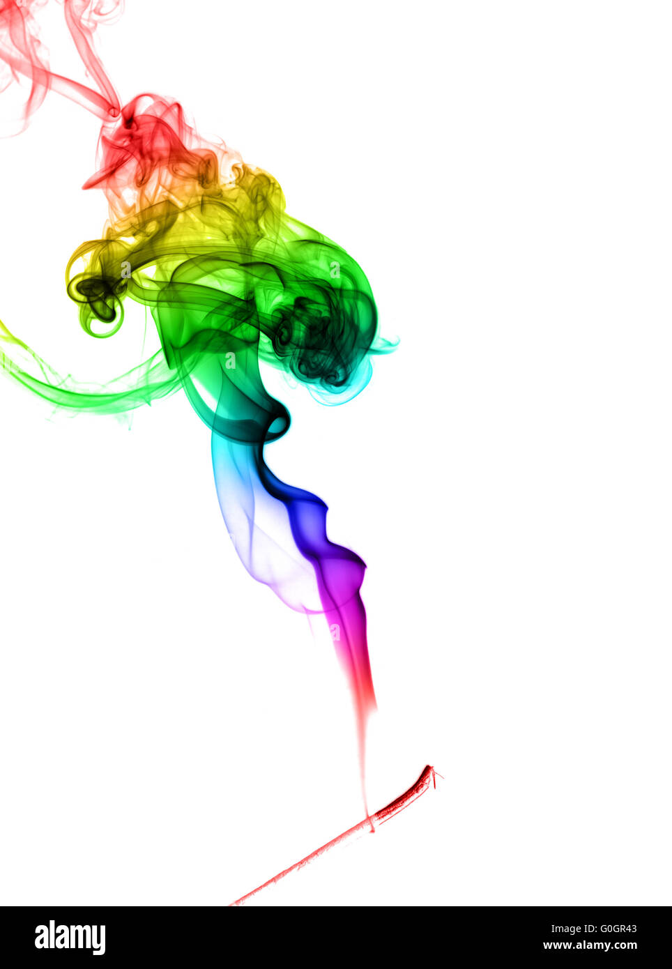 Résumé La fumée multicolore sur un fond clair Banque D'Images