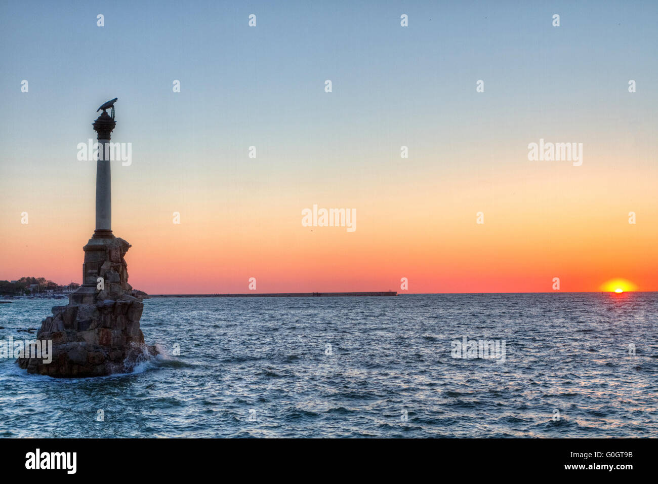 Sébastopol Monument aux navires coulés Banque D'Images