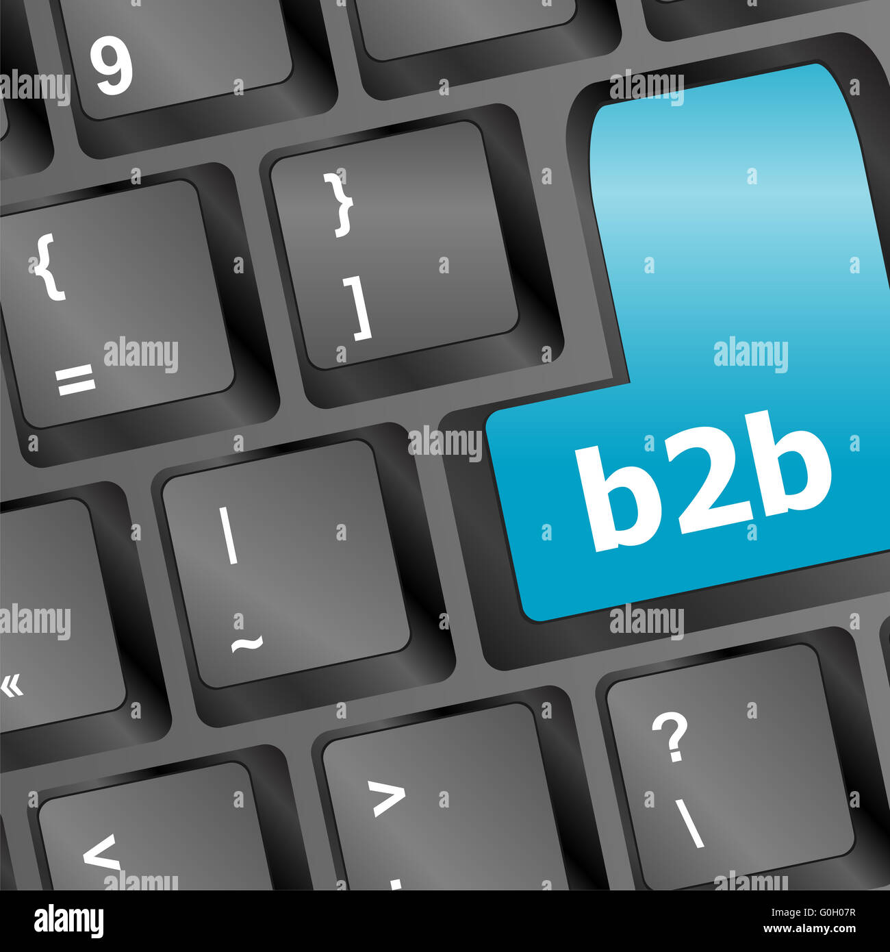 Le mot b2b sur le clavier numérique vector illustration Banque D'Images
