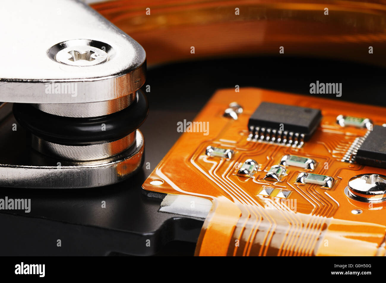 Pris à part ordinateur à disque dur (HDD) Contexte Banque D'Images