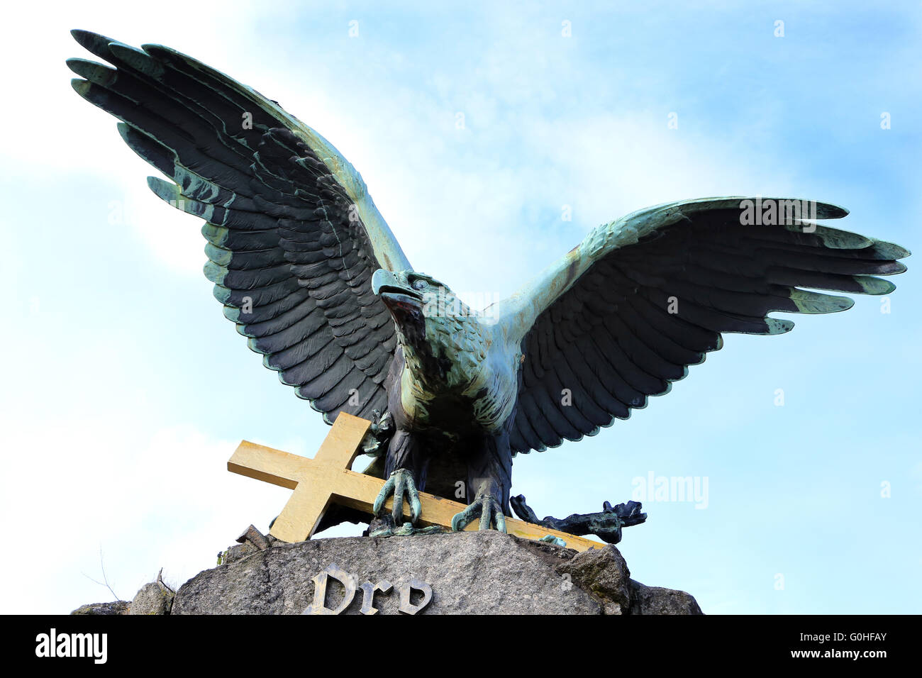 Laufenburg (Baden), War Memorial avec Eagle Banque D'Images