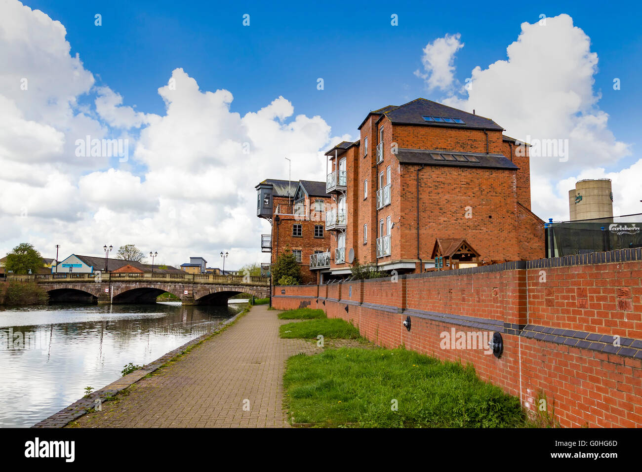 Pont sur la rivière Nene, Northampton. Banque D'Images