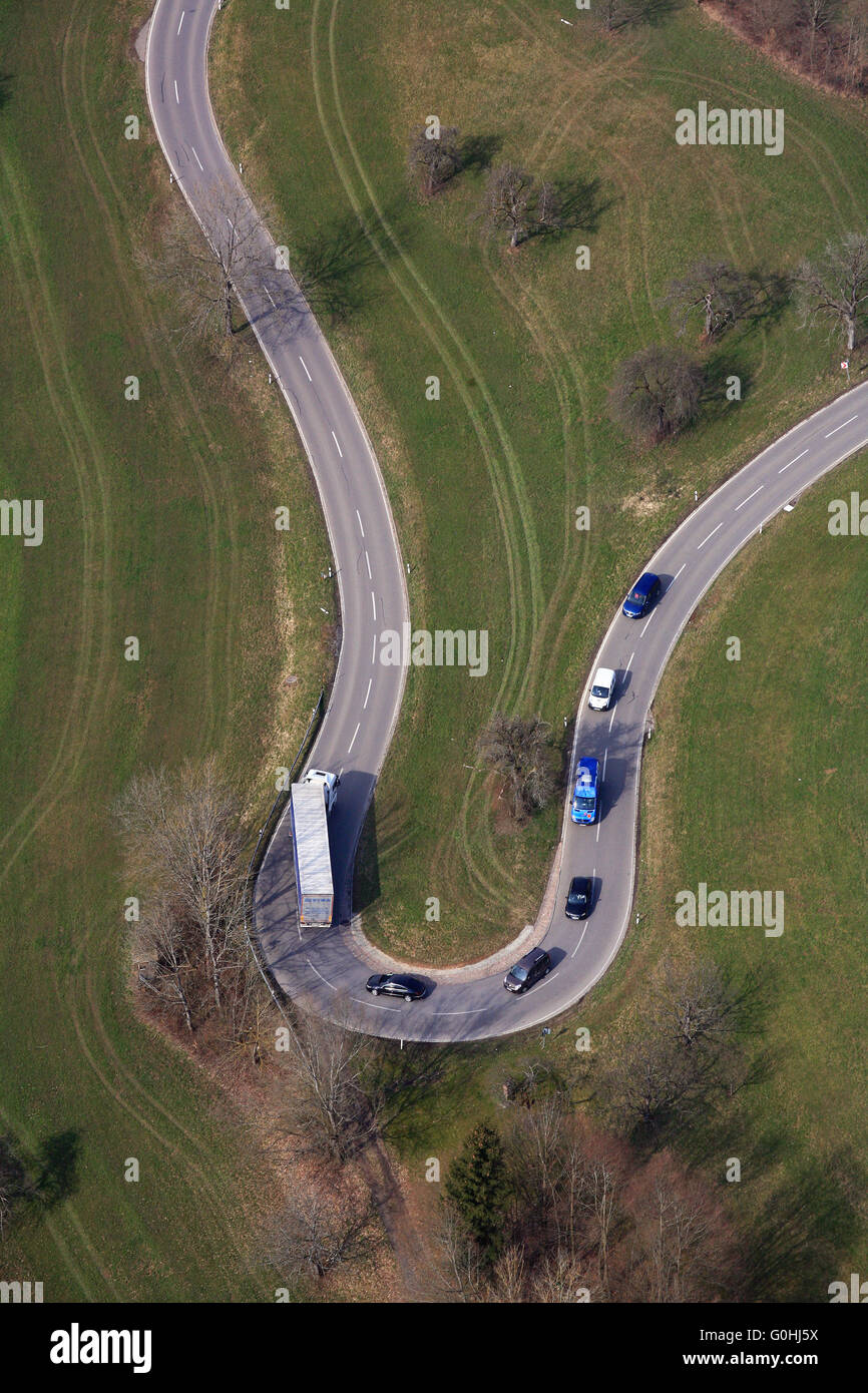 Virages en épingle dans la Forêt Noire Banque D'Images