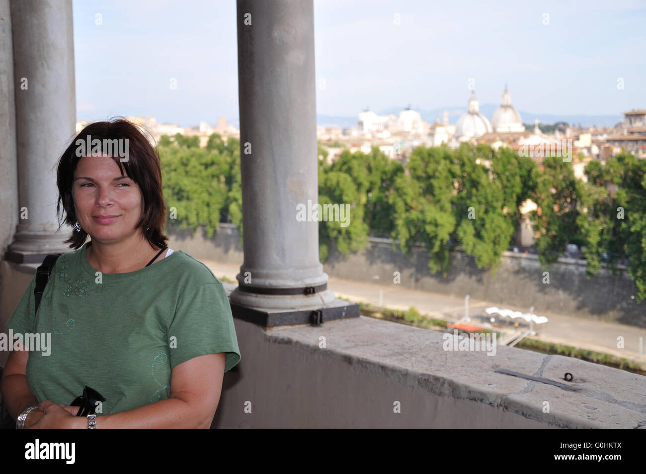 Belle femme italienne à Rome, Italie Banque D'Images