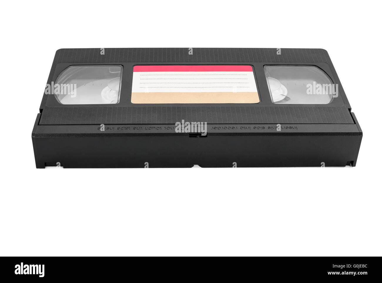 VHS video tape isolated on white background with clipping path Banque D'Images