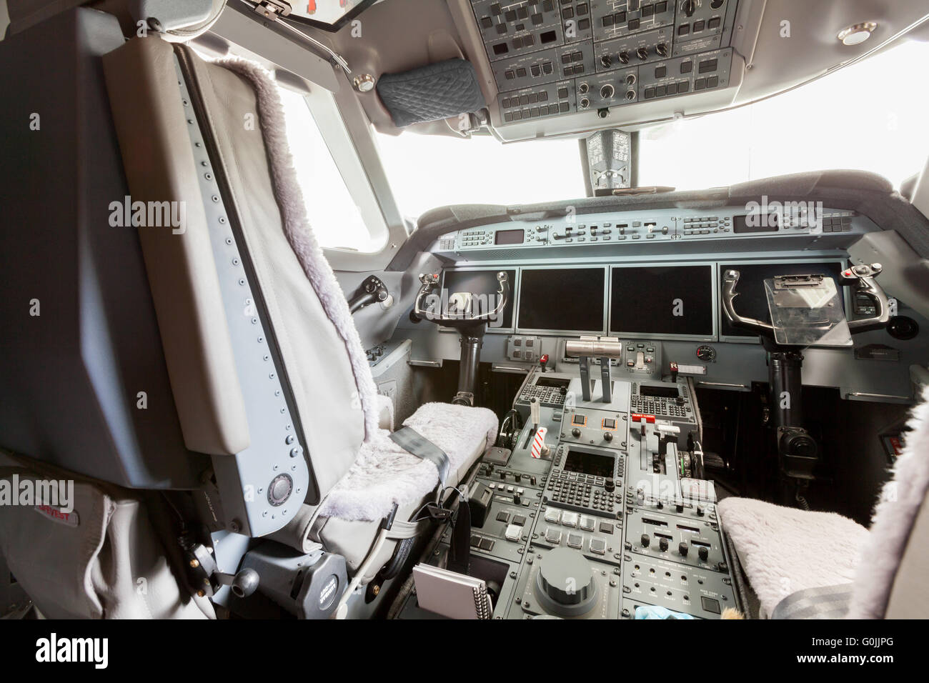 Vue de l'intérieur Cockpit G550 Banque D'Images