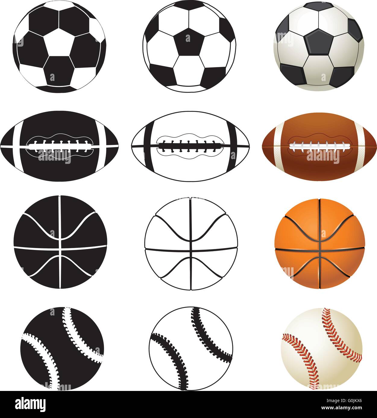 Vector illustration of sport balls background Illustration de Vecteur