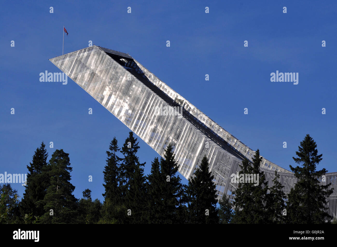 Holmenkollbakken, saut à ski de Holmenkollen, hill, Oslo, Norvège Banque D'Images
