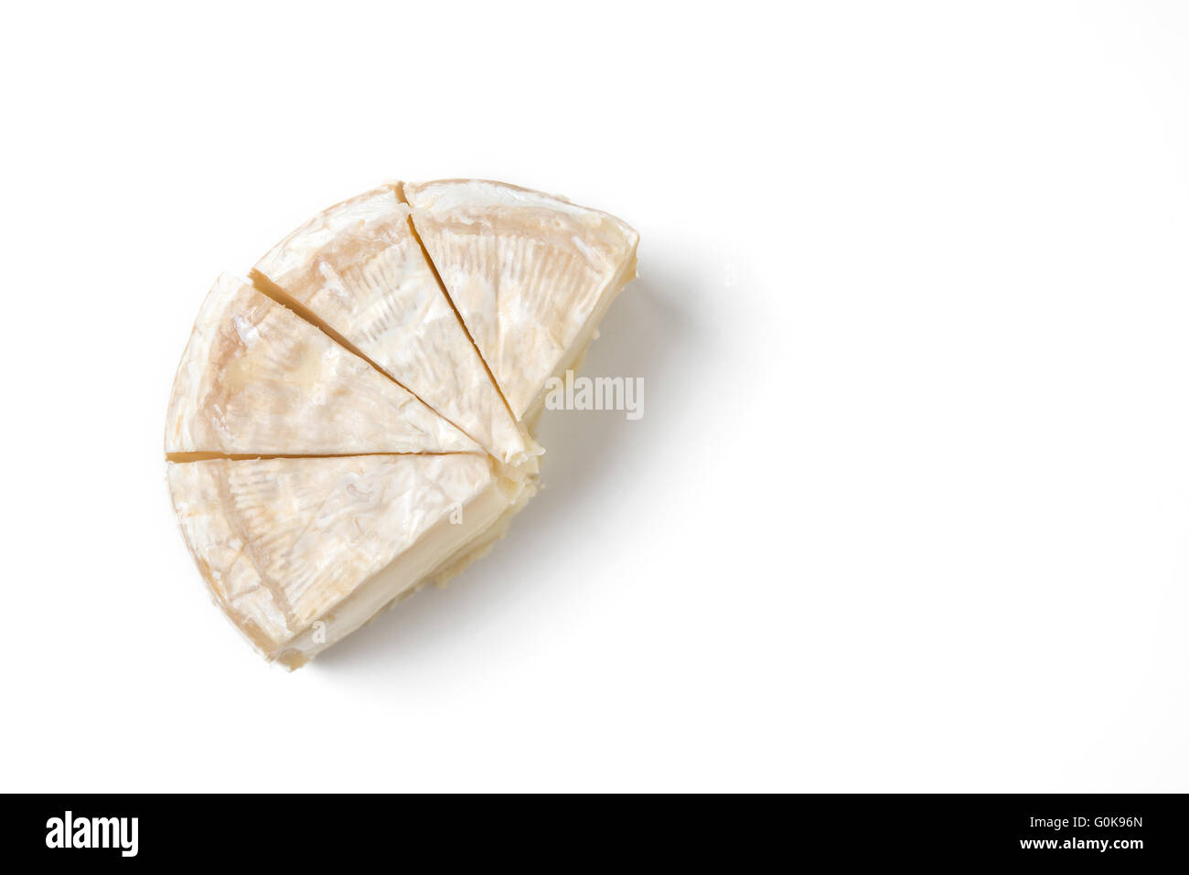 Tranche fromage Camembert Banque D'Images