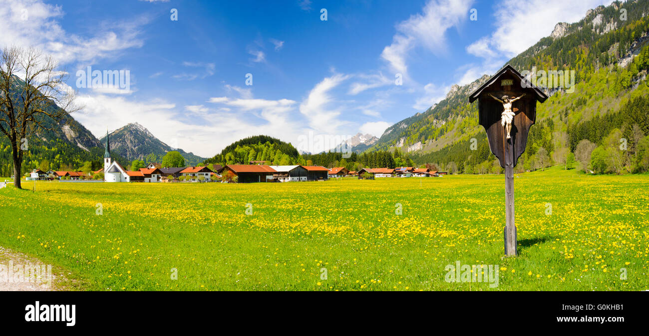 Paysage panoramique en Bavière avec lac et montagnes des Alpes Banque D'Images