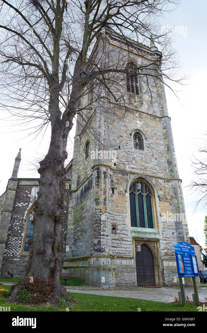 Tous les Saints de l'église paroissiale Castle Street High Wycombe Buckinghamshire UK Banque D'Images