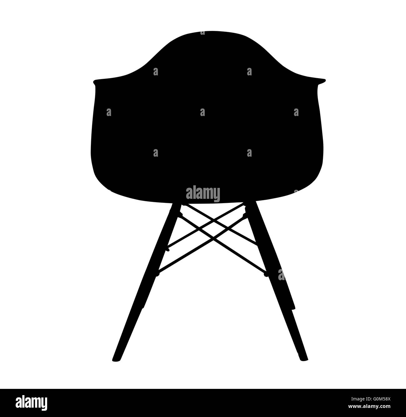 Silhouette de chaise moderne Illustration de Vecteur