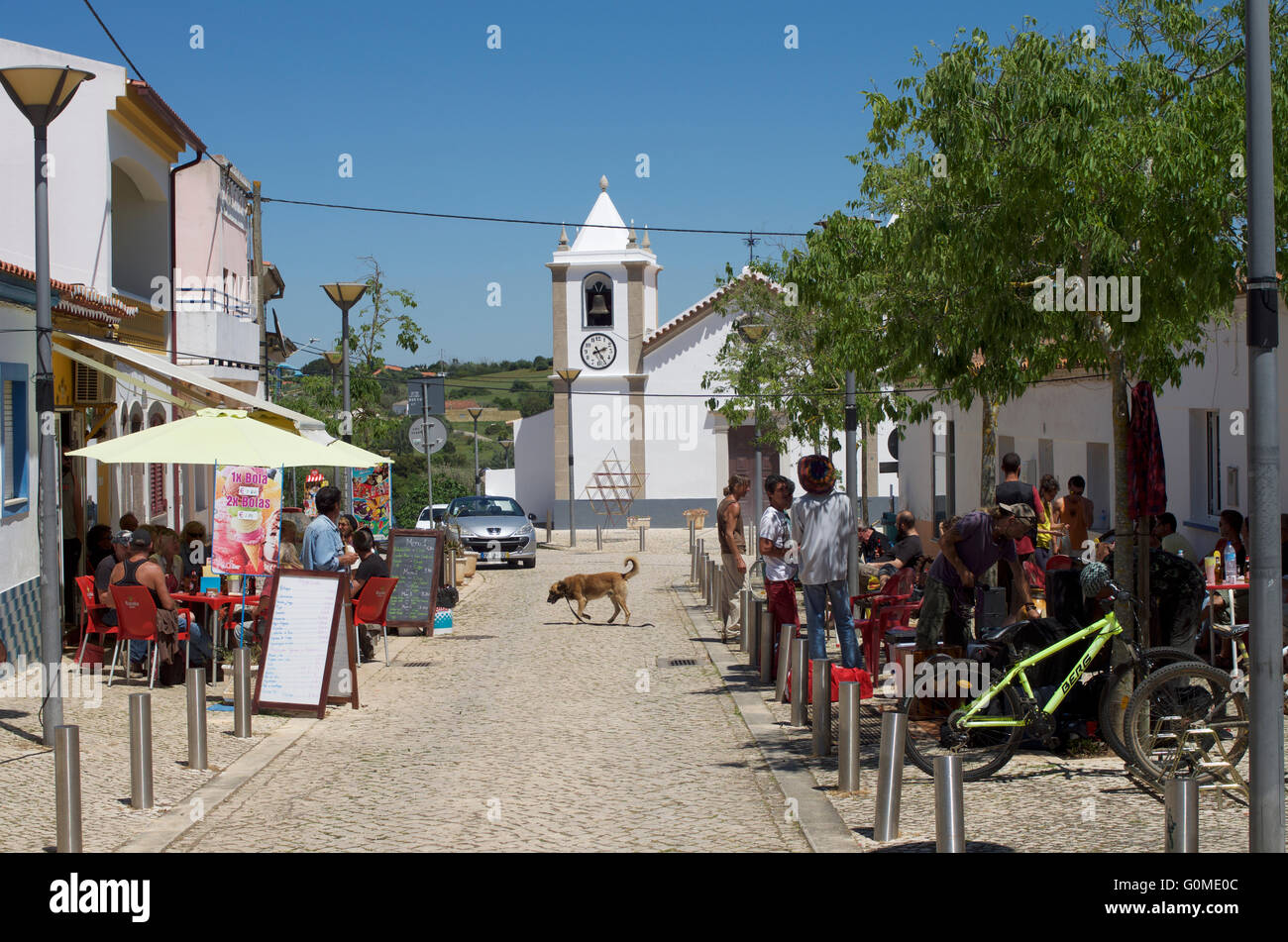 Fête de Rue du Premier mai, Barao de Sao Joao, Algarve Portugal Banque D'Images