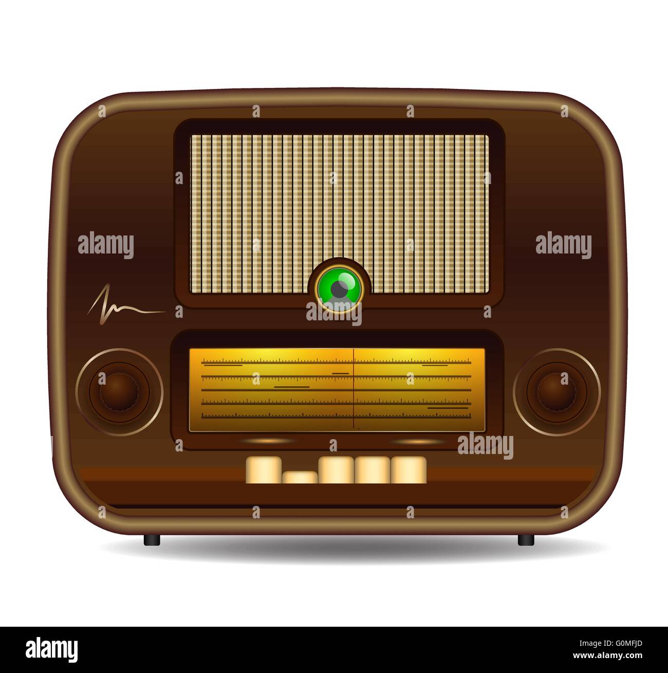 Un vieux travail récepteur en bois Illustration de Vecteur