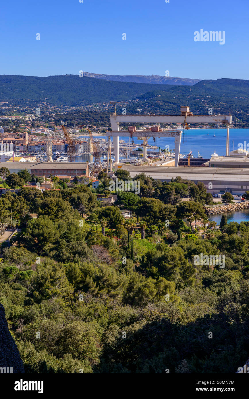 Vue du port Parc du Mugel belvédère la Ciotat France Bdr Provence Banque D'Images