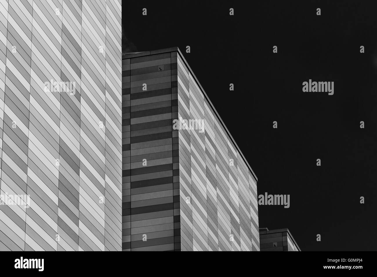 Bâtiment de l'Apex en monochrome. Banque D'Images