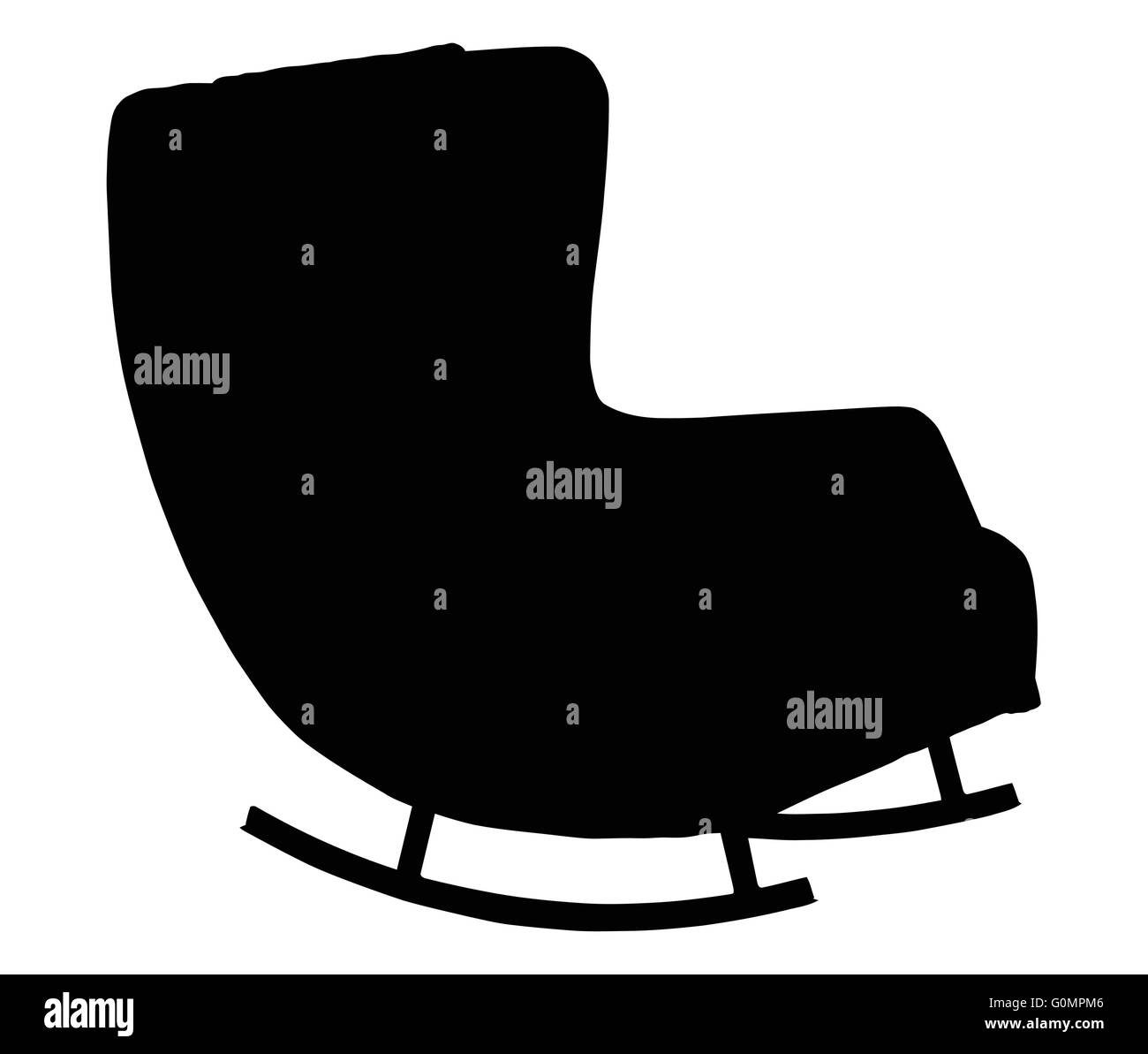 Silhouette de rocking chair isolated Illustration de Vecteur