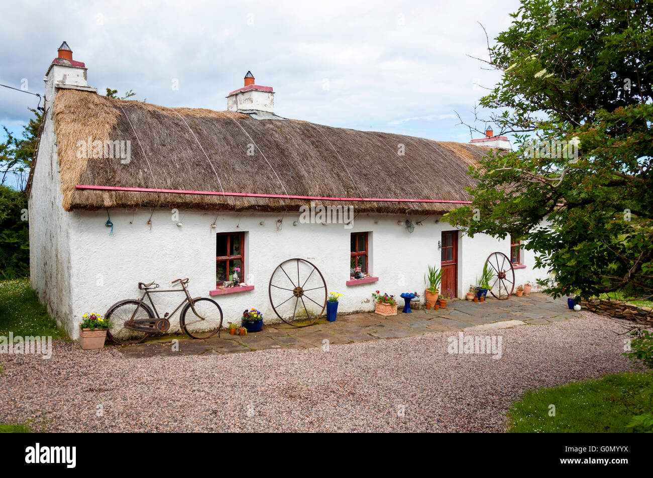 Chaumière de jardin, Ardara, comté de Donegal, Irlande Banque D'Images