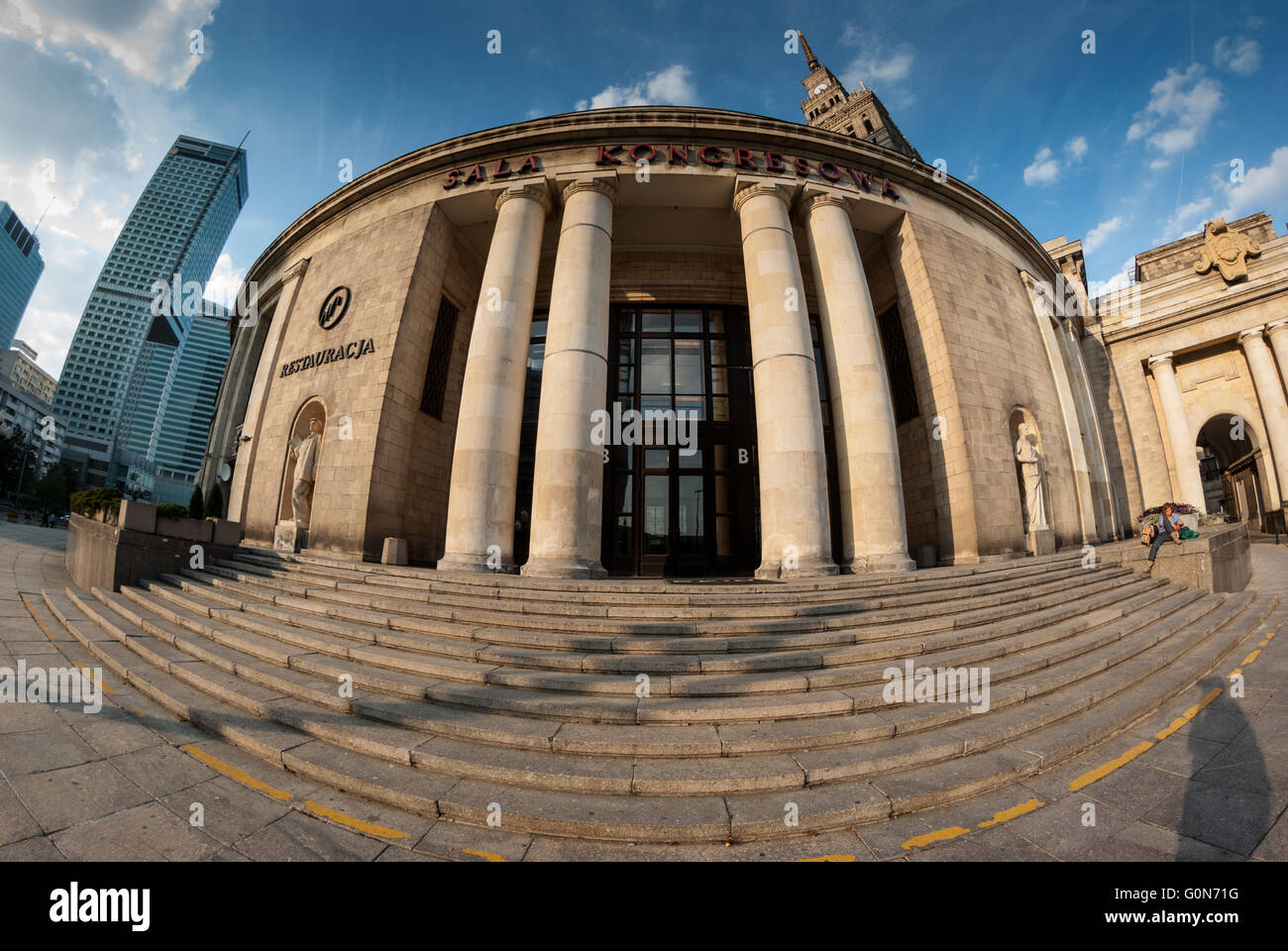 Sala Kongresowa et Palac Kultury (Palais de la Culture), Varsovie, Pologne Banque D'Images