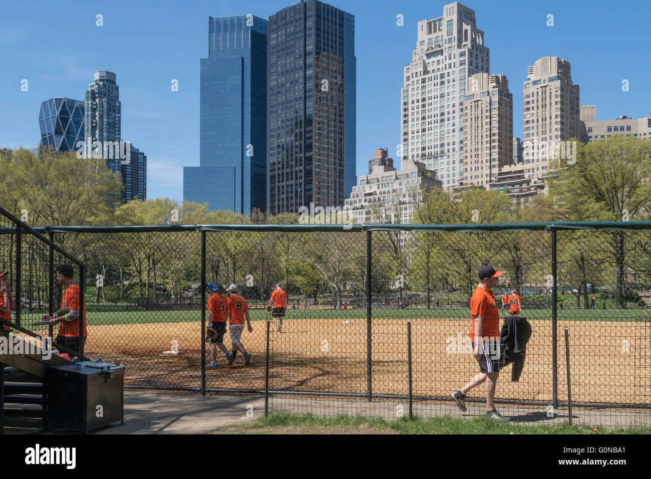 Heckscher Ballfields, Central Park, NYC Banque D'Images