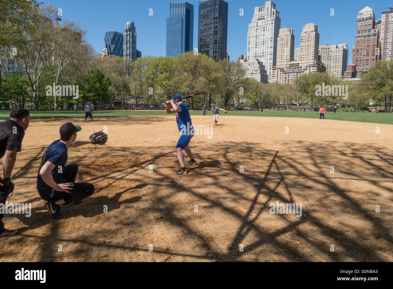 Heckscher Ballfields, Central Park, NYC Banque D'Images