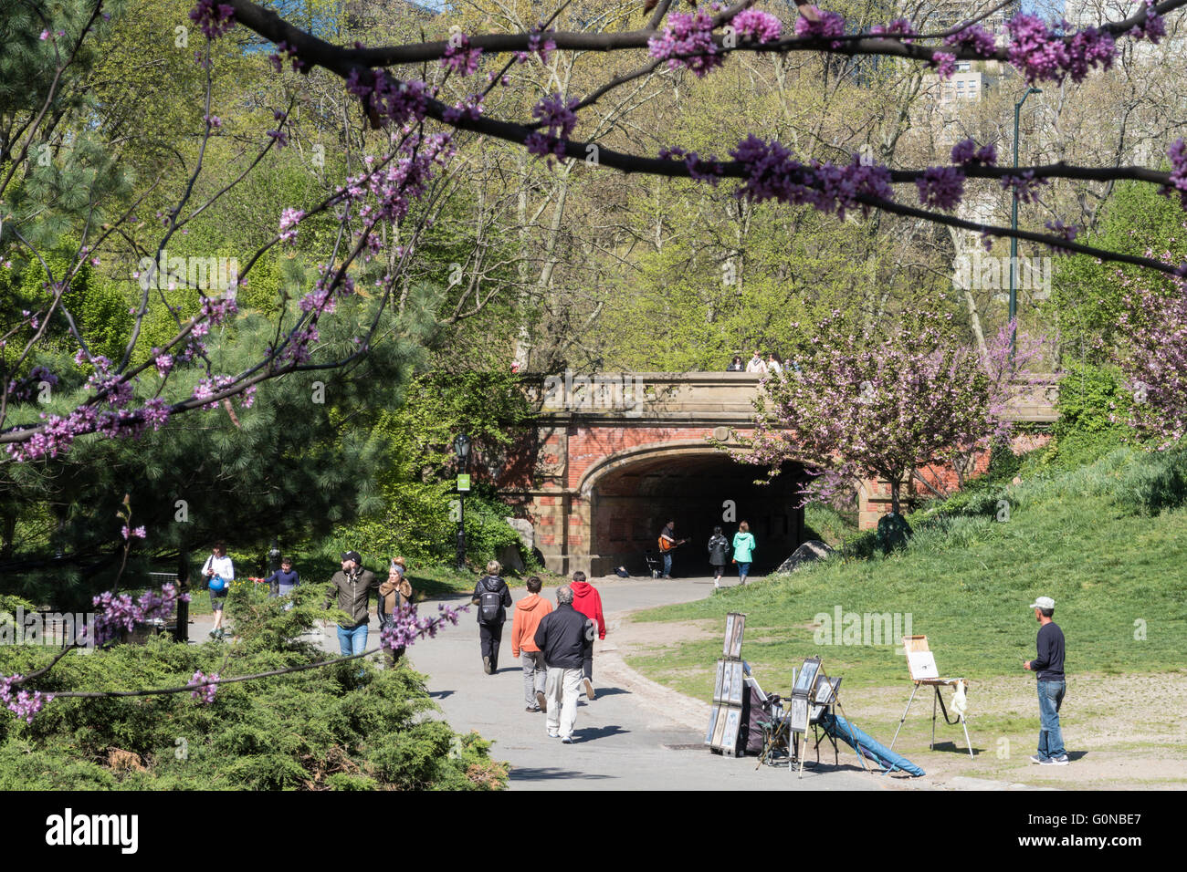 Driprock Arch passage inférieur Central Park, NYC Banque D'Images