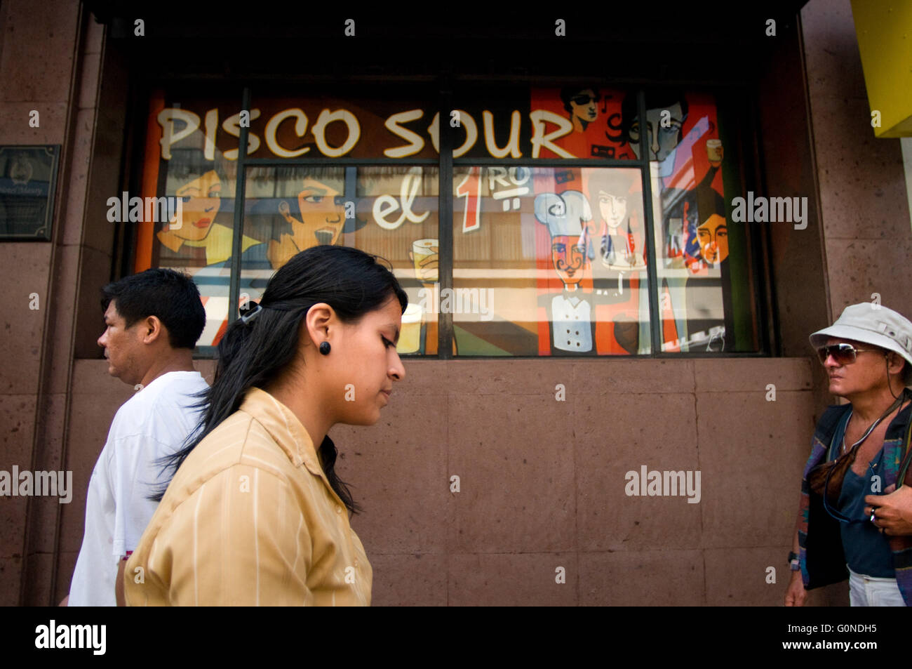 Boutique de vins et piscos vente péruvienne à Lima, au Pérou. Banque D'Images