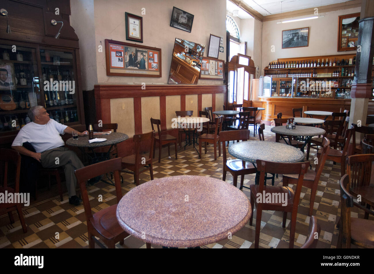 Bar Cordano. Le plus ancien restaurant au Pérou. Avis de bar typique dans le centre historique de Lima au Pérou Banque D'Images
