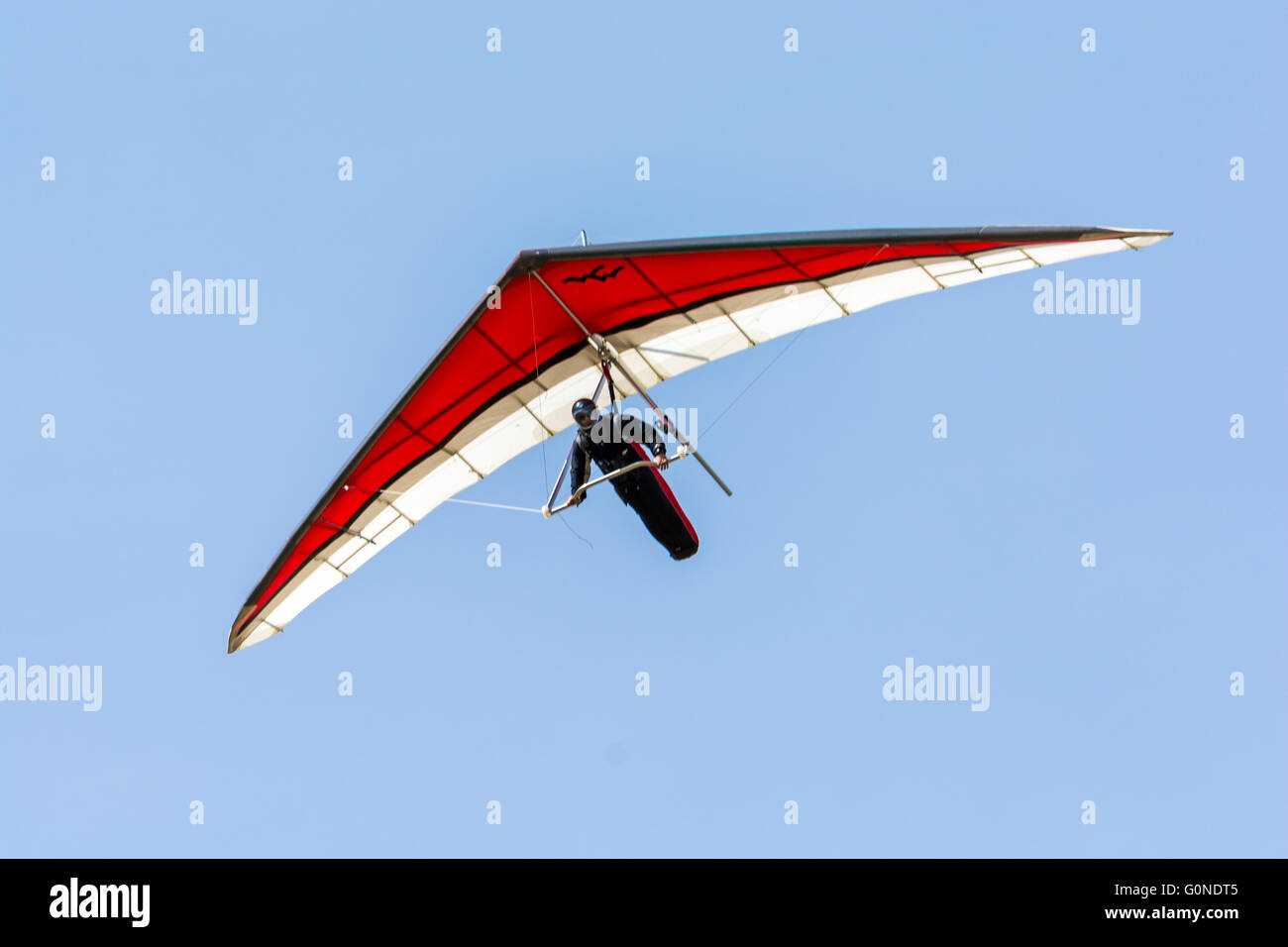 Diego Calderoni équitation les thermiques au dessus de l'Idaho Hammett Banque D'Images