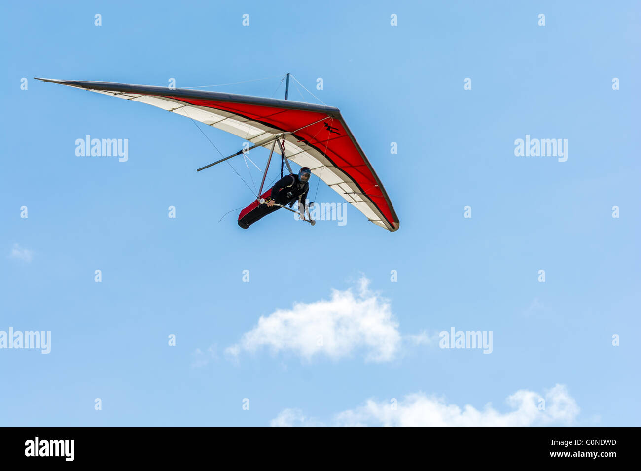 Diego Calderoni équitation les thermiques au dessus de l'Idaho Hammett Banque D'Images