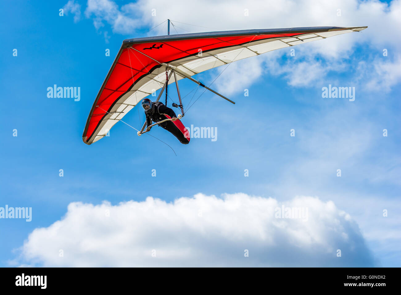 Diego Calderoni équitation les thermiques au dessus de l'Idaho Hammett Banque D'Images
