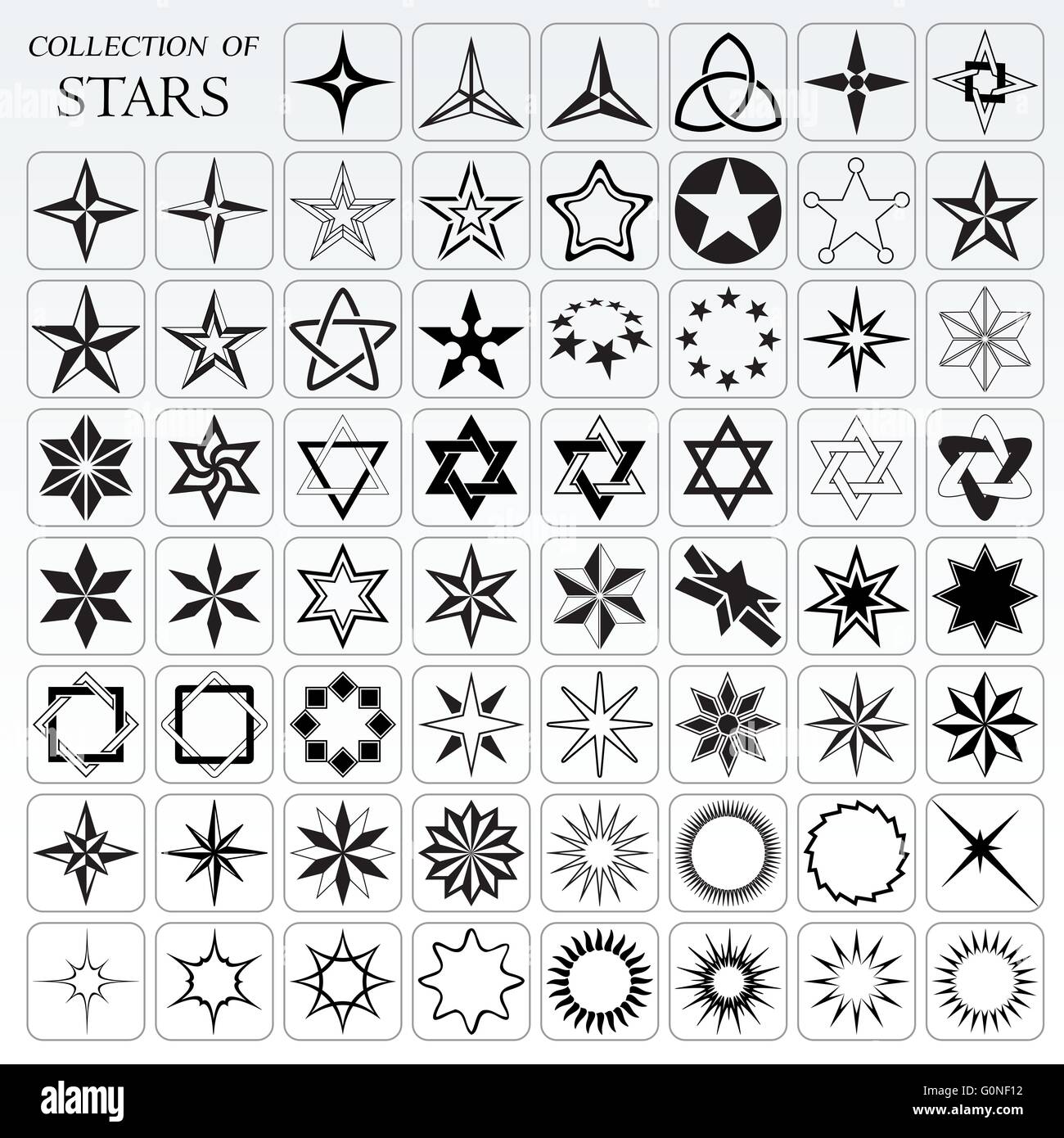 Grande collection d'étoiles et de fusées éclairantes en format vectoriel Illustration de Vecteur