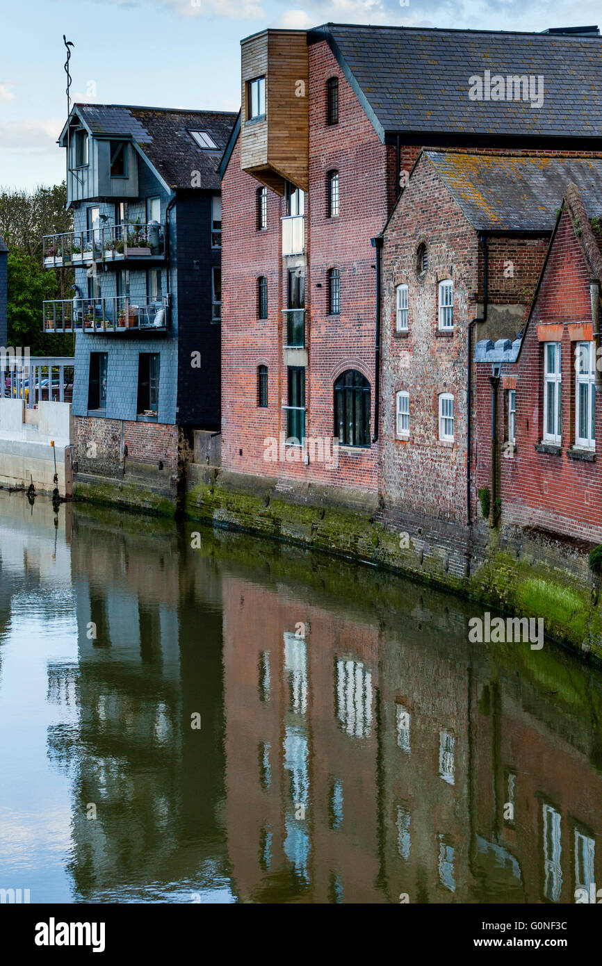 Logement Riverside, Lewes, dans le Sussex, UK Banque D'Images
