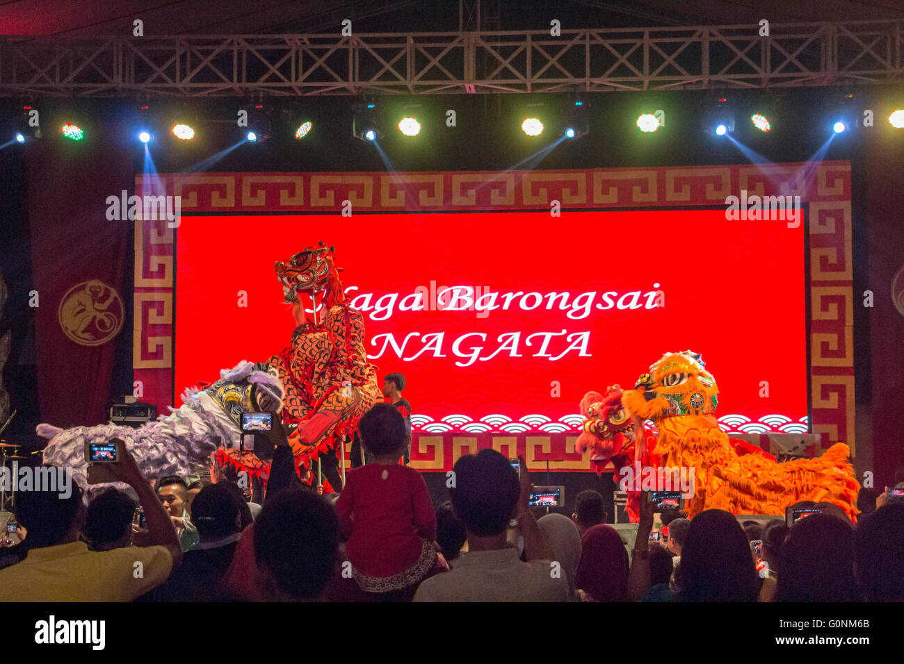 Festival du dragon chinois dans Yogyakarta Banque D'Images