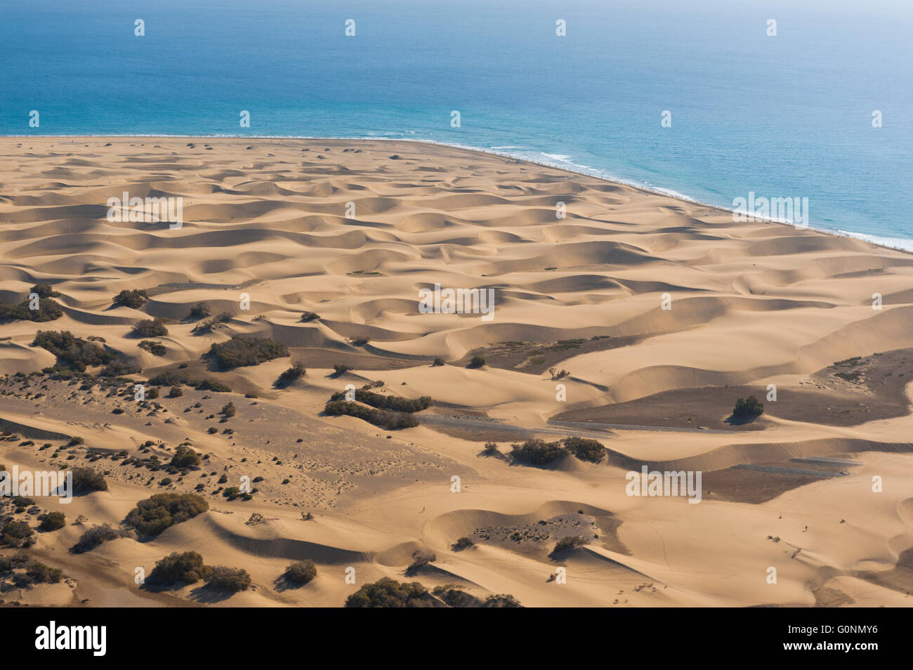 Espagne, Iles Canaries, Grande Canarie, Maspalomas, dunes (vue aerienne) // Espagne, Canaries, Grande Canarie, Maspalomas, du Banque D'Images
