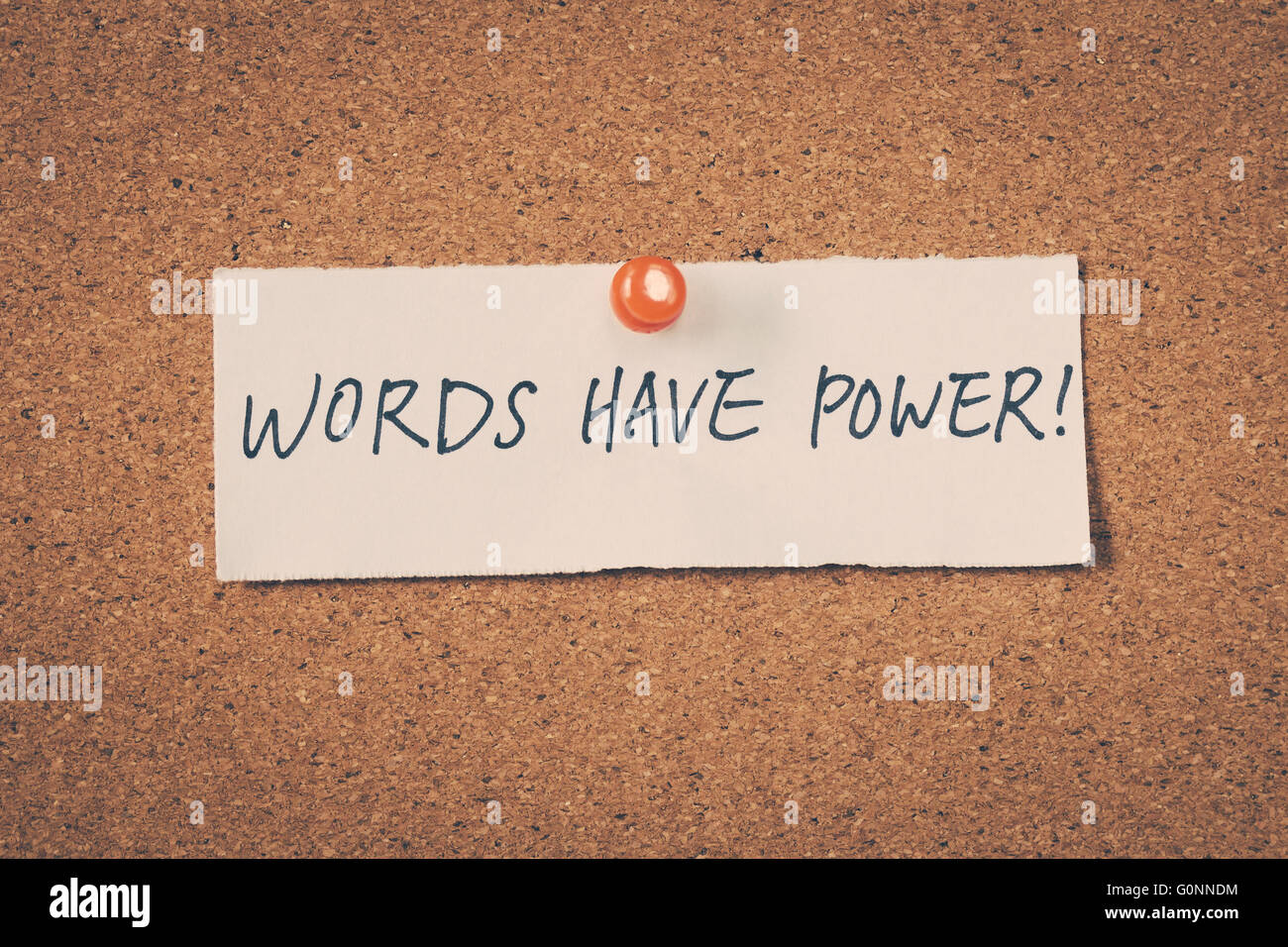 Les mots ont un pouvoir Banque D'Images