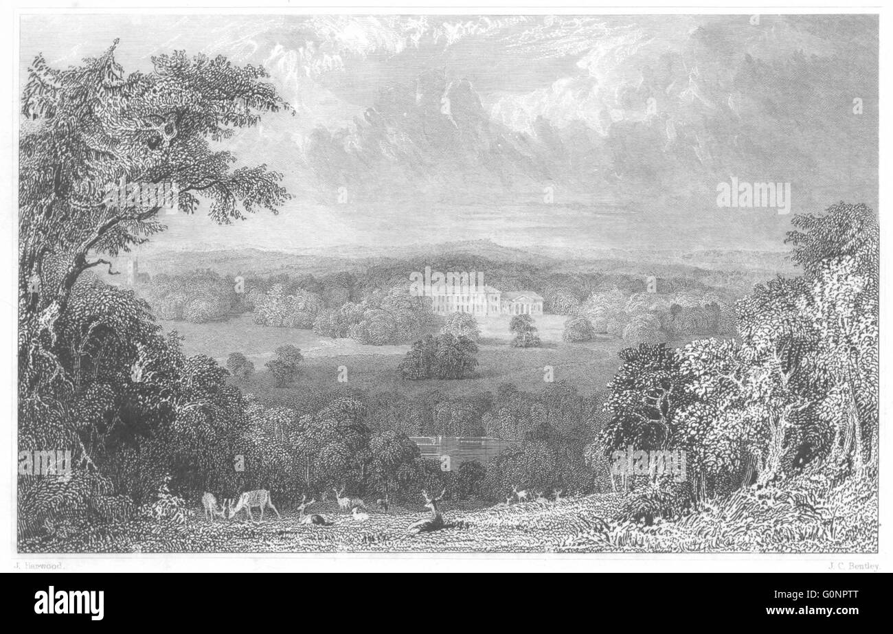 Pennard : DEVON Park (le siège de Sa Grâce le duc de Northumberland), 1829 Banque D'Images