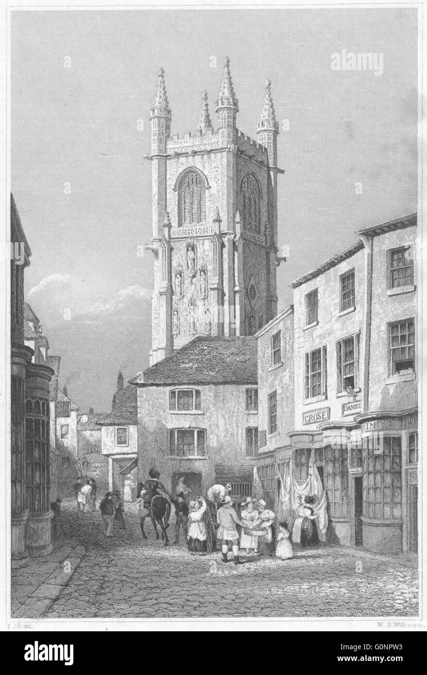 CORNWALL : Saint Austell. Austle imprimer anciens st, 1831 Banque D'Images