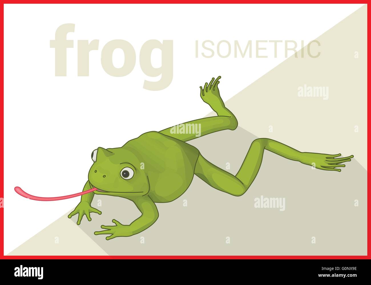 Frog télévision 3D isométrique vectoriel Illustration de Vecteur