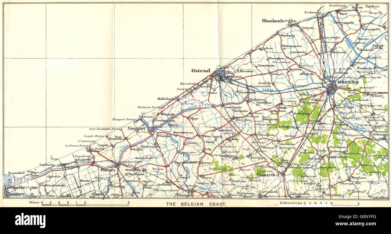 Côte belge carte Banque de photographies et d’images à haute résolution