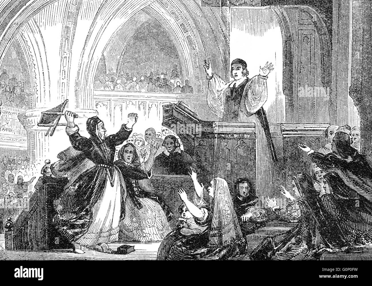 Jenny Geddes, ch. 1600- c. 1660, un marché écossais-trader à St Giles' Cathedral, Édimbourg, Écosse Banque D'Images