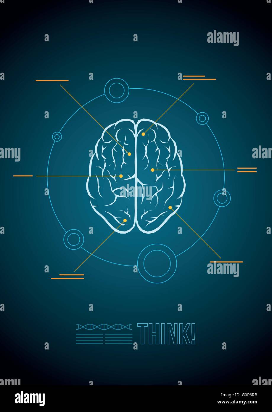 Cerveau vecteur modèle infographique. Illustration de Vecteur