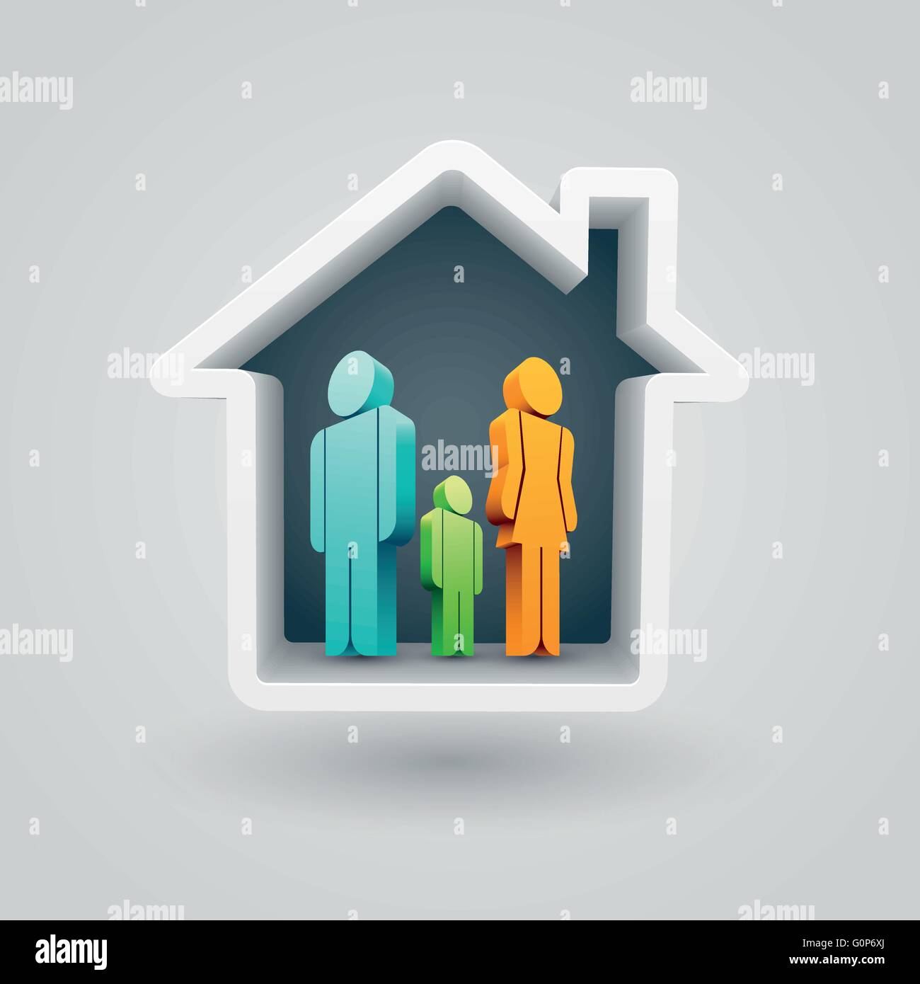 Vector illustration de chambre à thème de l'immobilier. Illustration de Vecteur