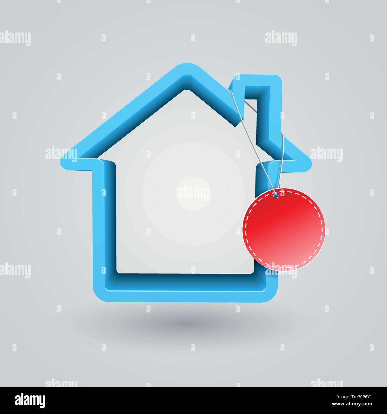 Vector illustraton de biens immobiliers maison à thème avec la famille. Illustration de Vecteur