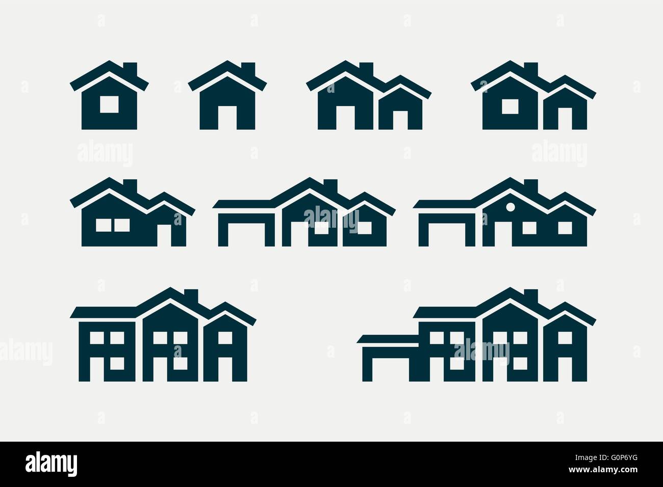 Divers vecteurs house icon set. Illustration de Vecteur