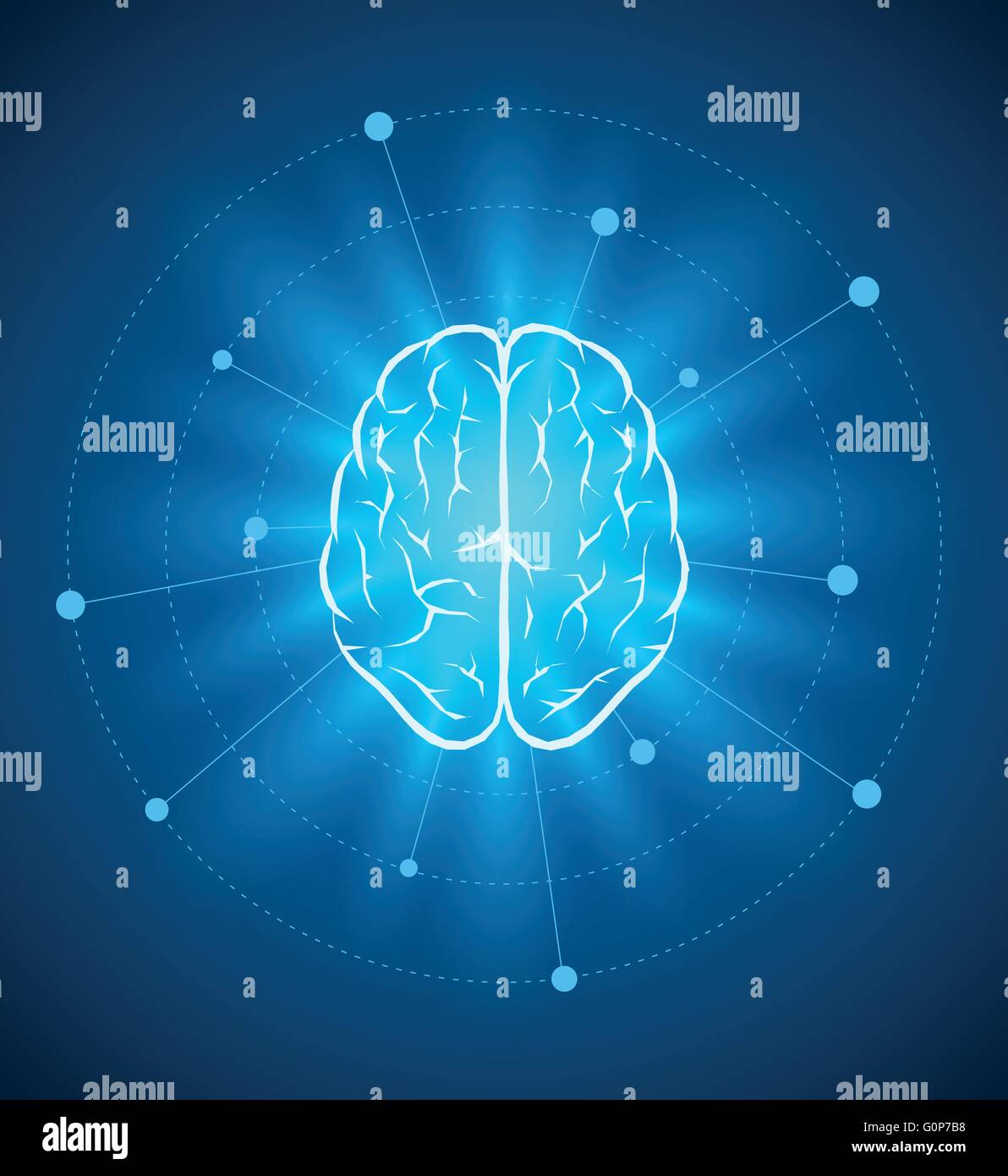 Cerveau vecteur modèle. Les éléments sont séparément en couches en fichier vectoriel. Illustration de Vecteur